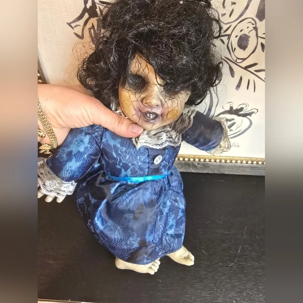 Spirit Halloween Lost Lizzy Blue Haunted Doll Prop 14